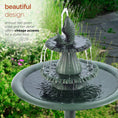 Load image into Gallery viewer, Alpine Corporation Tiered Pedestal Fish Fountain Birdbath
