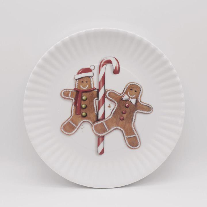 Melamine  Gingerbread Cookie Plate-Set of 4