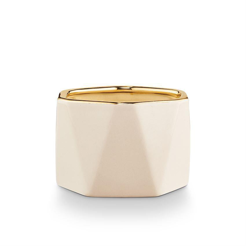 Candle, Winter White Electroplated Dylan