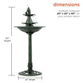 Load image into Gallery viewer, Alpine Corporation Tiered Pedestal Fish Fountain Birdbath
