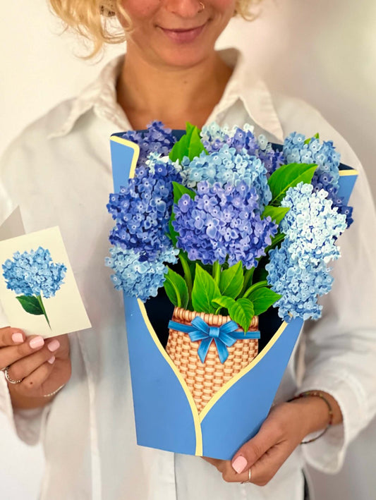 Nantucket Hydrangeas (8 Pop-up Greeting Cards)