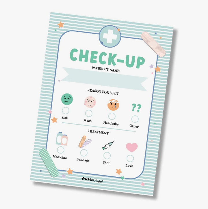 Pretend Play, Check-Up Notepad