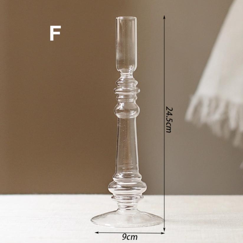 Vintage Style Glass Candlestick Holder