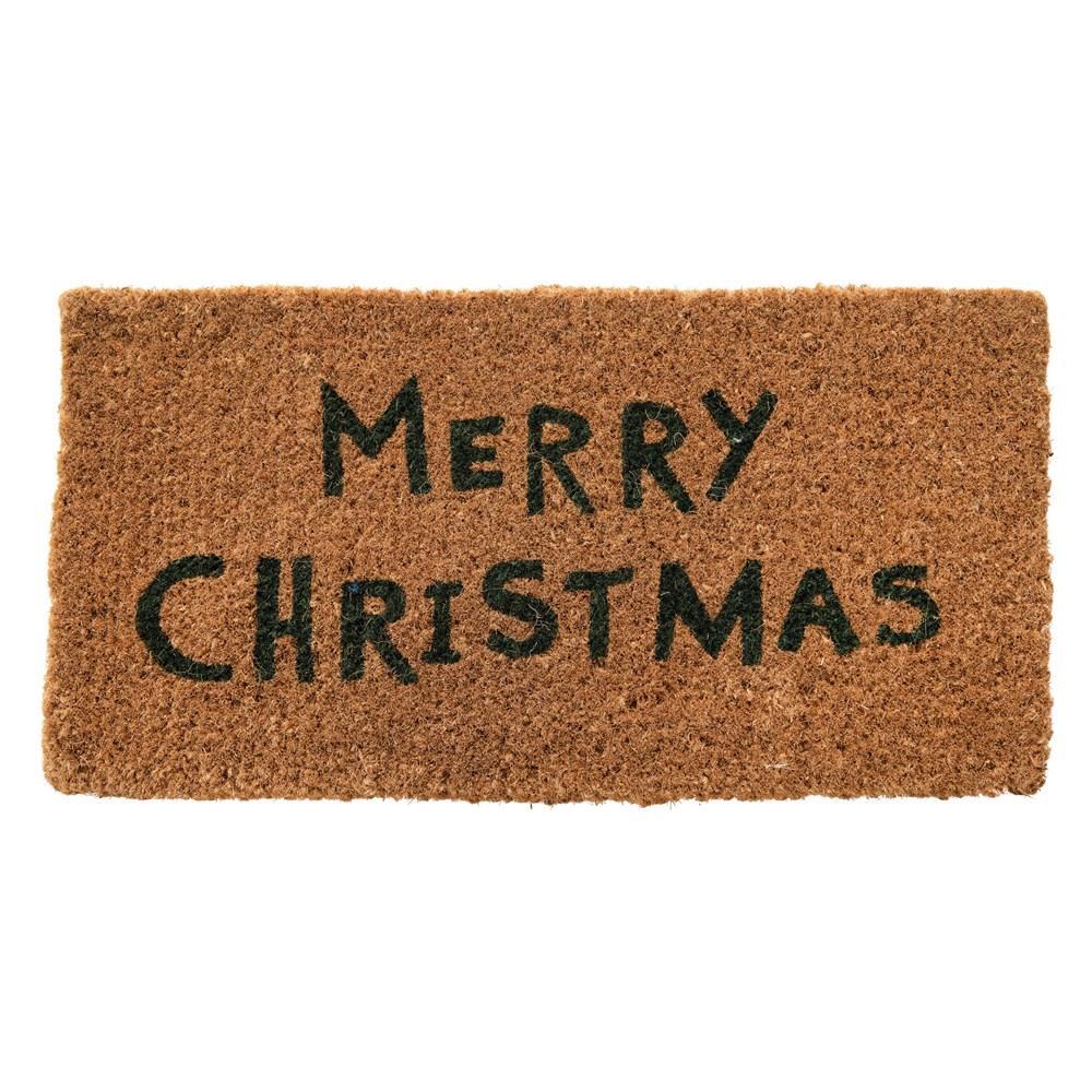 Doormat, "Merry Christmas" Black