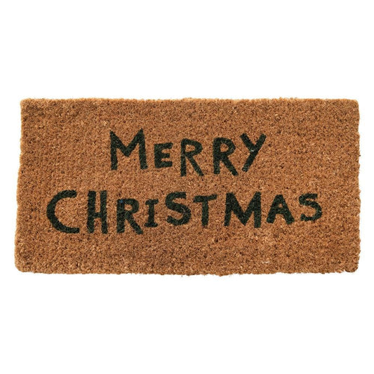 Doormat, "Merry Christmas" Black