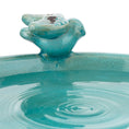 Load image into Gallery viewer, Alpine Corporation Antique Turquoise Ceramic Birdbath
