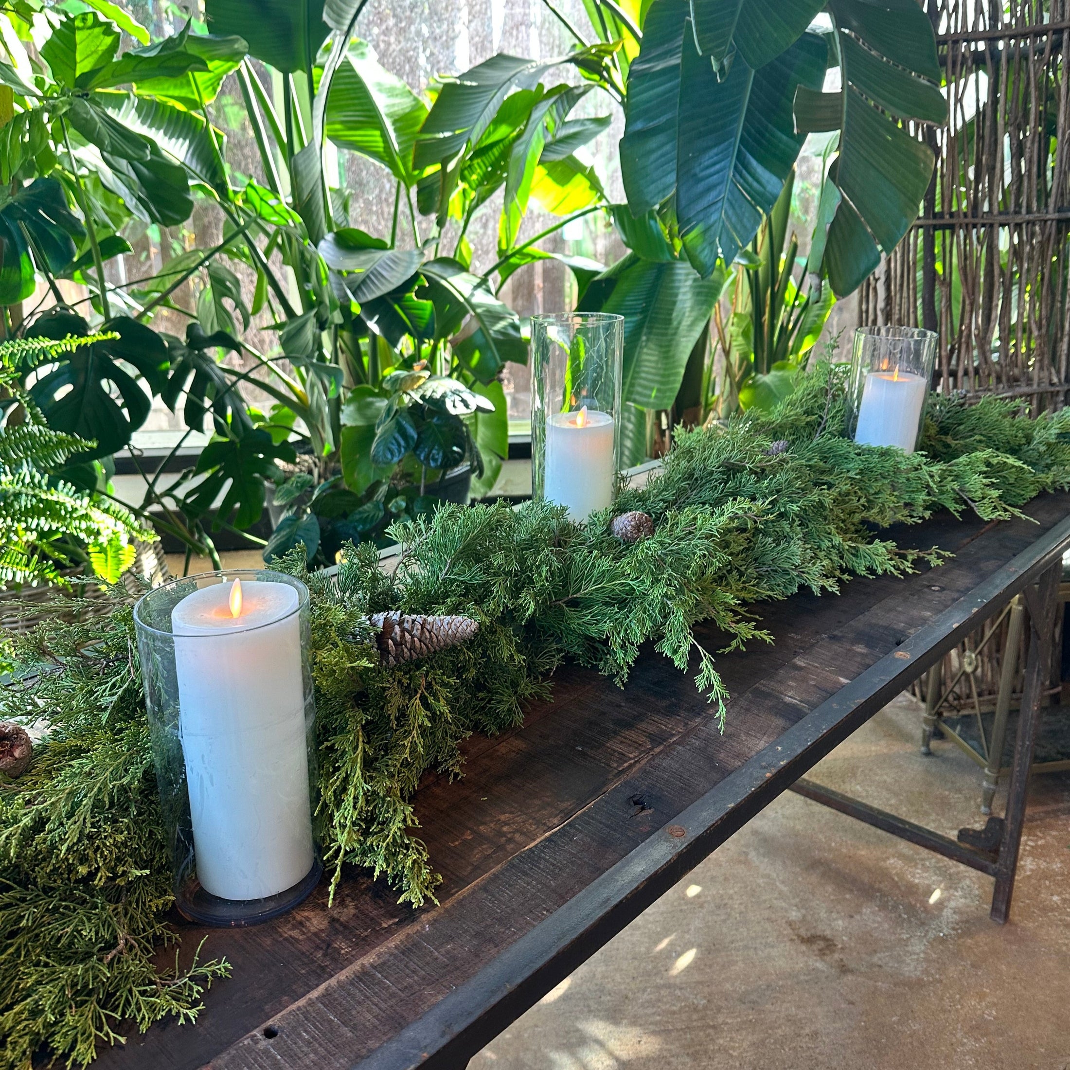 Fresh Cedar Garland by the Foot