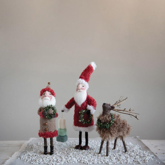 Wool Felt Santa w/ Packages