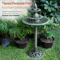 Load image into Gallery viewer, Alpine Corporation Tiered Pedestal Fish Fountain Birdbath
