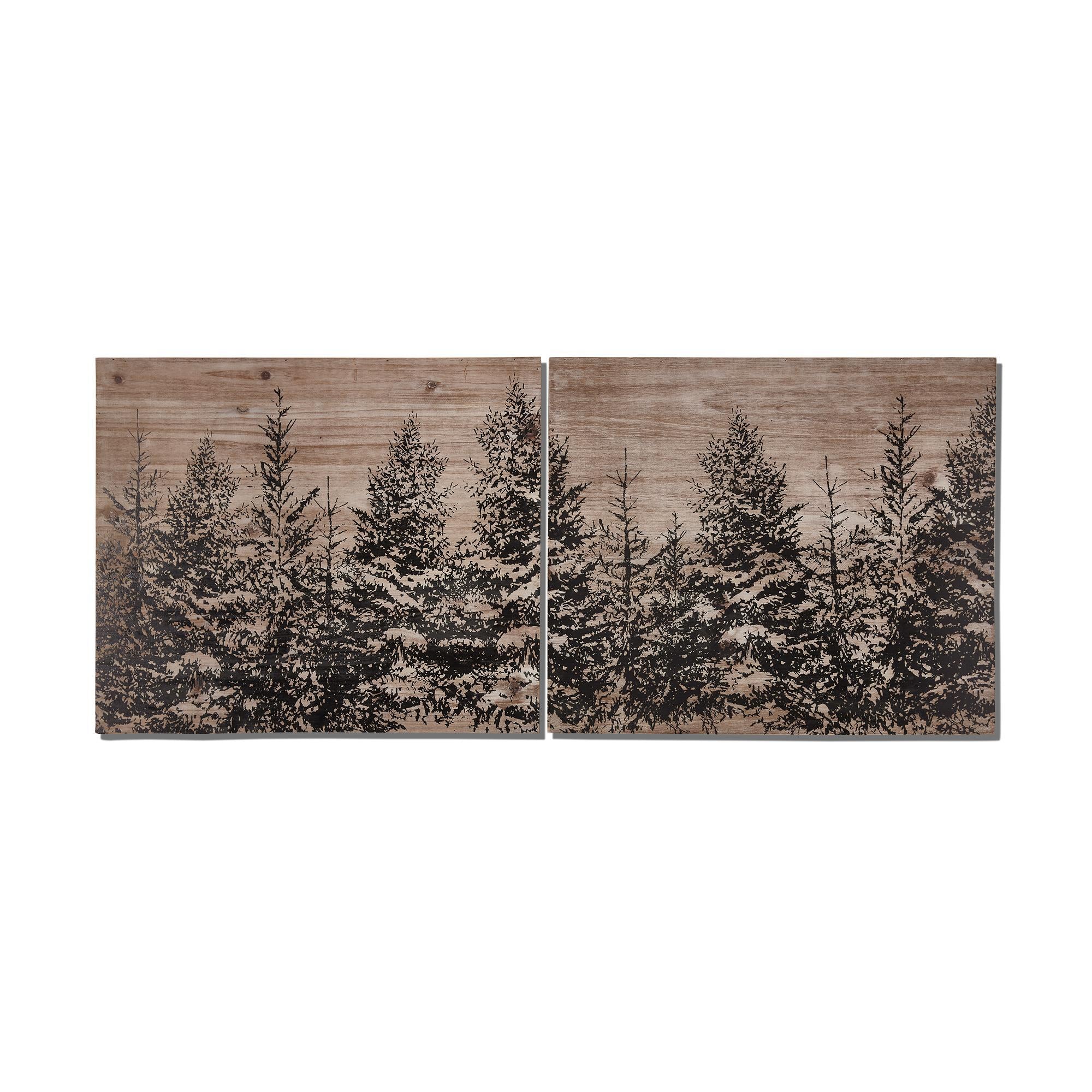 Winter Forest Trees, Set of 2