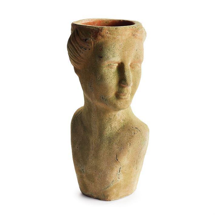 Planter, Weathered Female Bust