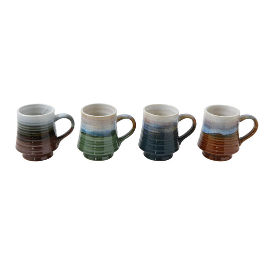 Mug, Tri-color Reactive Glaze Stoneware