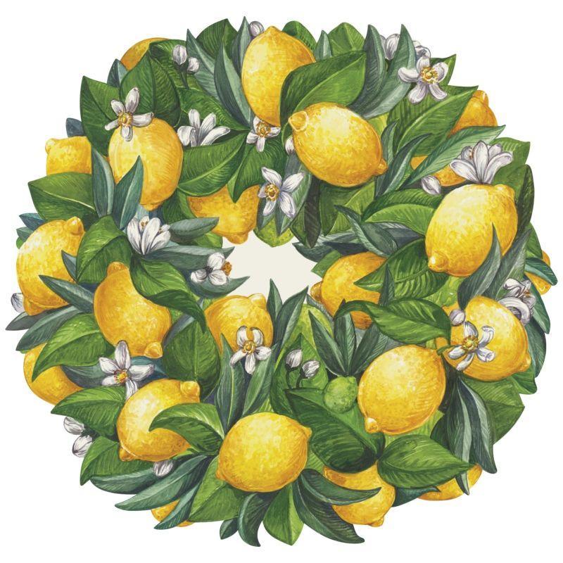 Placemat, Lemon Wreath
