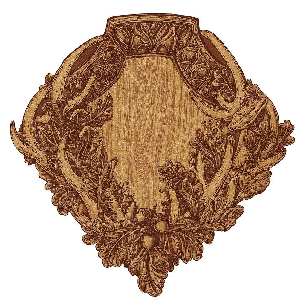 Placemat, Die-Cut Oak & Antler Crest