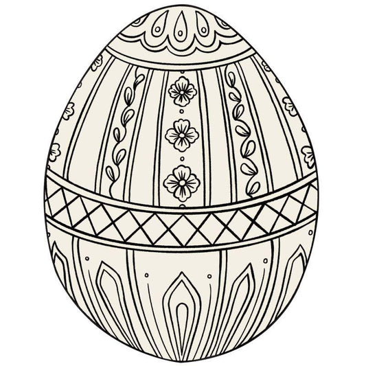 Placemat, Die Cut Coloring Easter Egg