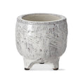 Load image into Gallery viewer, Laguna Textured Footed Planter - White
