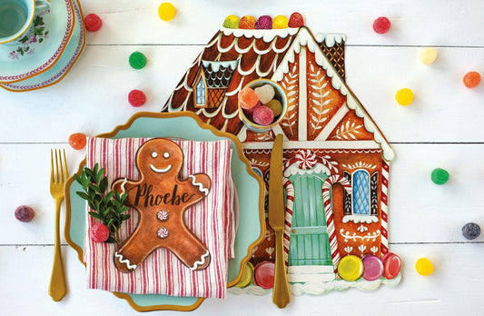 Placemat, Die-Cut Gingerbread House