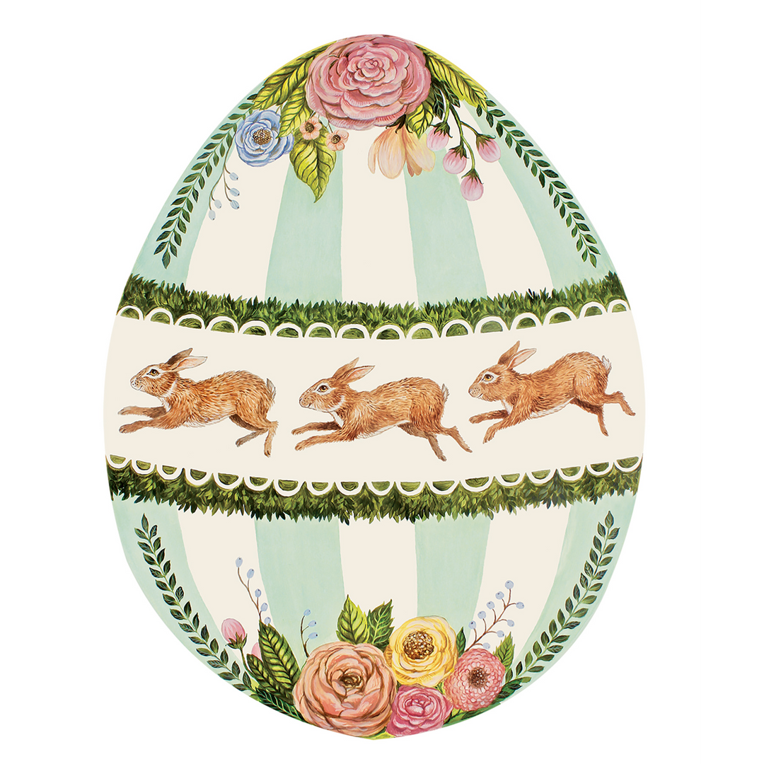 Die-Cut Boxwood Bunny Egg Placemat