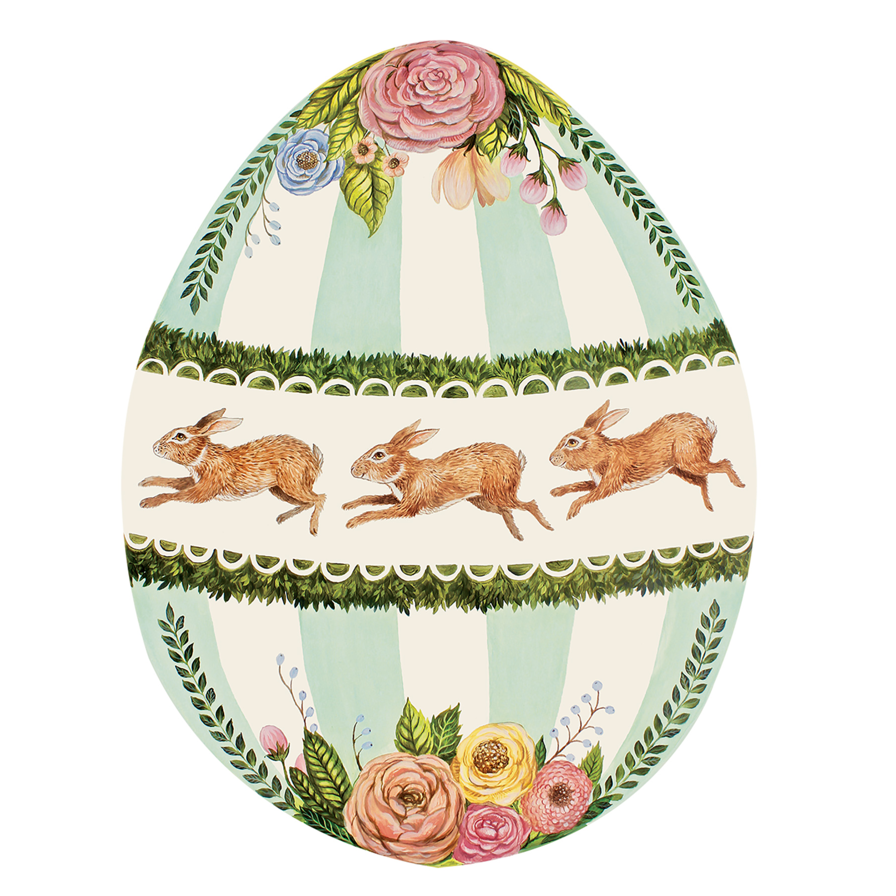 Placemat, Die-Cut Boxwood Bunny Egg