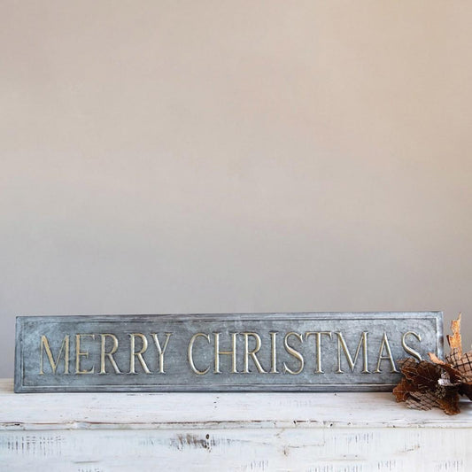 Metal Wall Decor, "Merry Christmas"