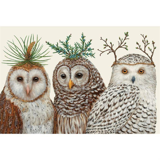 Placemat, Winter Owls