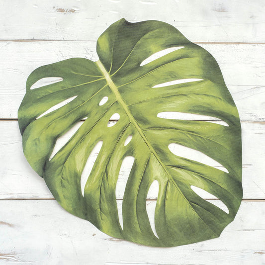 Placemat, Die Cut Leaf Monstera