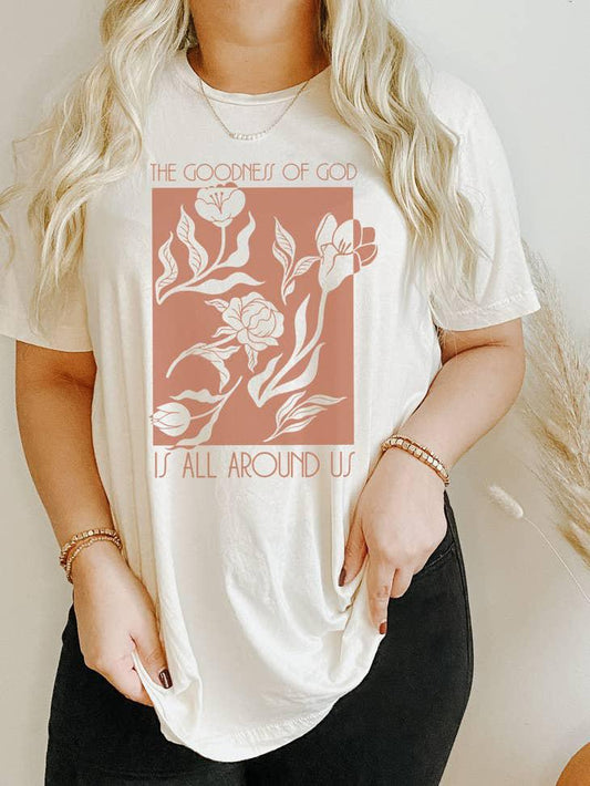 The Goodness Of God Tee | Botanical Tshirt | Floral Tee