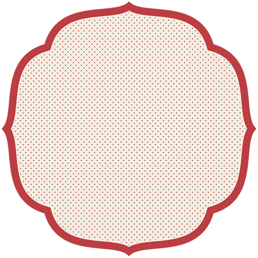 Placemat, Die Cut Red Swiss Dot