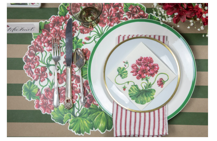 Placemat, Die Cut Geranium