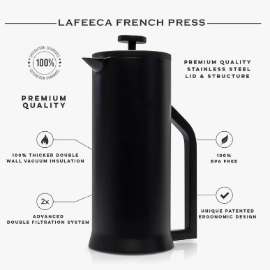 French Press Coffee Maker Double Wall Stainless