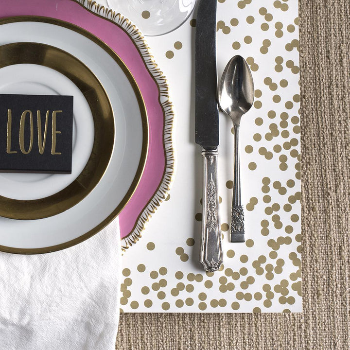 Placemat, Gold Confetti