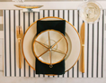 Load image into Gallery viewer, Placemat, Black Ribbon Stripe
