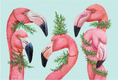 Load image into Gallery viewer, Placemat, Festive Flamingos
