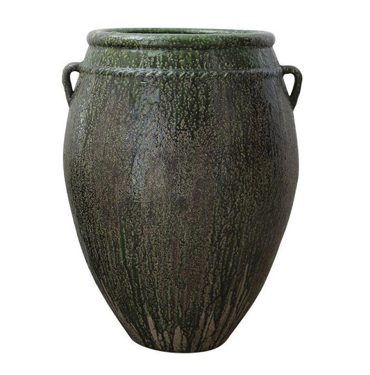 Round Green Terracotta Planter