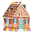 Load image into Gallery viewer, Placemat, Die-Cut Gingerbread House
