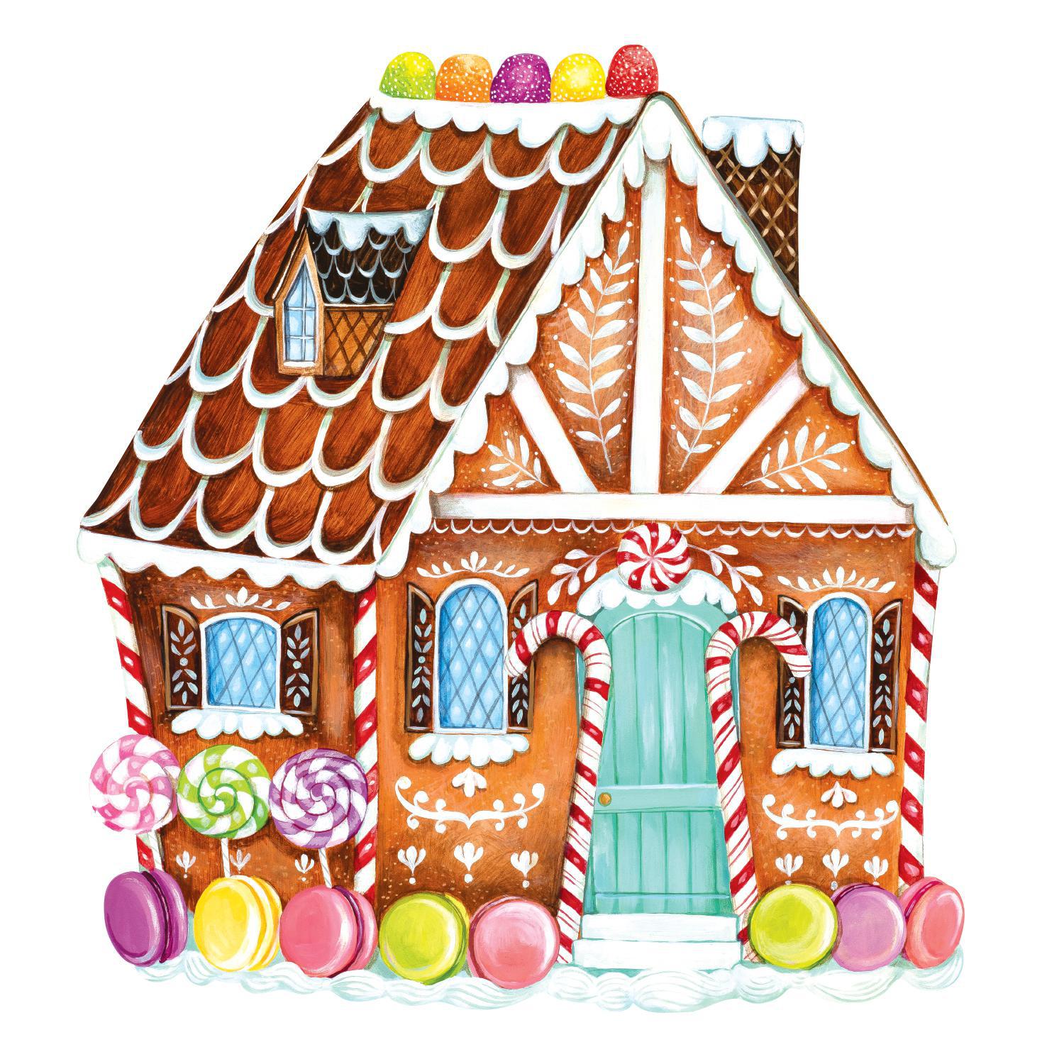 Placemat, Die-Cut Gingerbread House