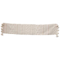 Load image into Gallery viewer, Woven Cotton Textured Table Runner w/ Pom Pom & Tassels
