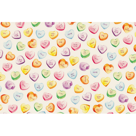 Placemat, Conversation Hearts