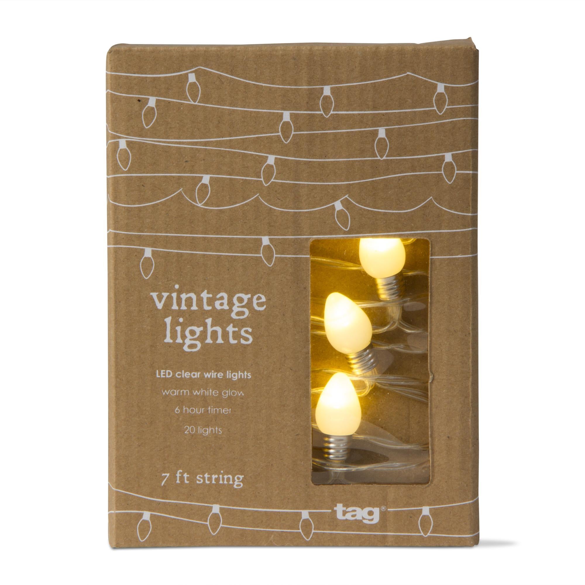 String Lights, White Vintage Bulb