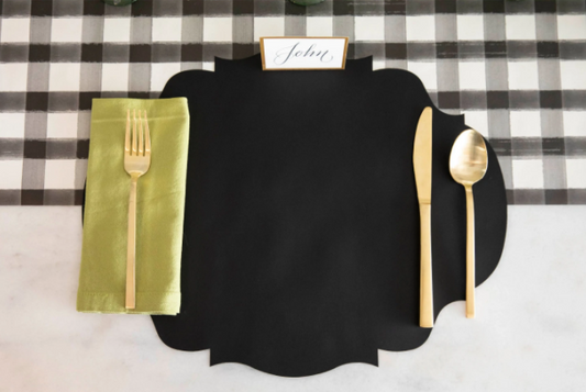 Placemat, Die Cut Black